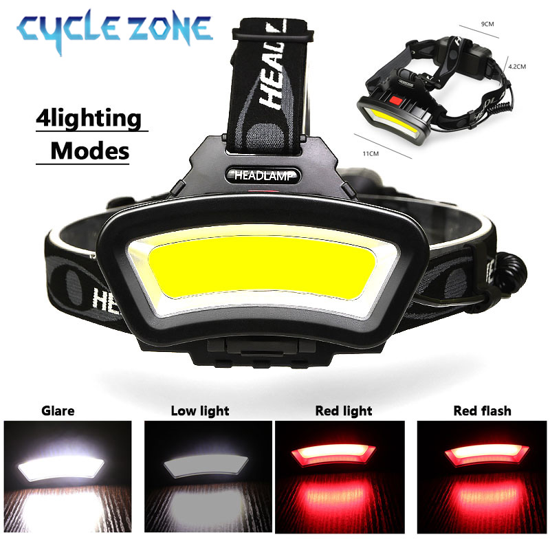 Outdoor Adventure Zone - COB LED ヘッドランプ USB 充電式赤白光釣りヘッドライト防水夜の屋外キャンプ狩猟ヘッドライトランタン