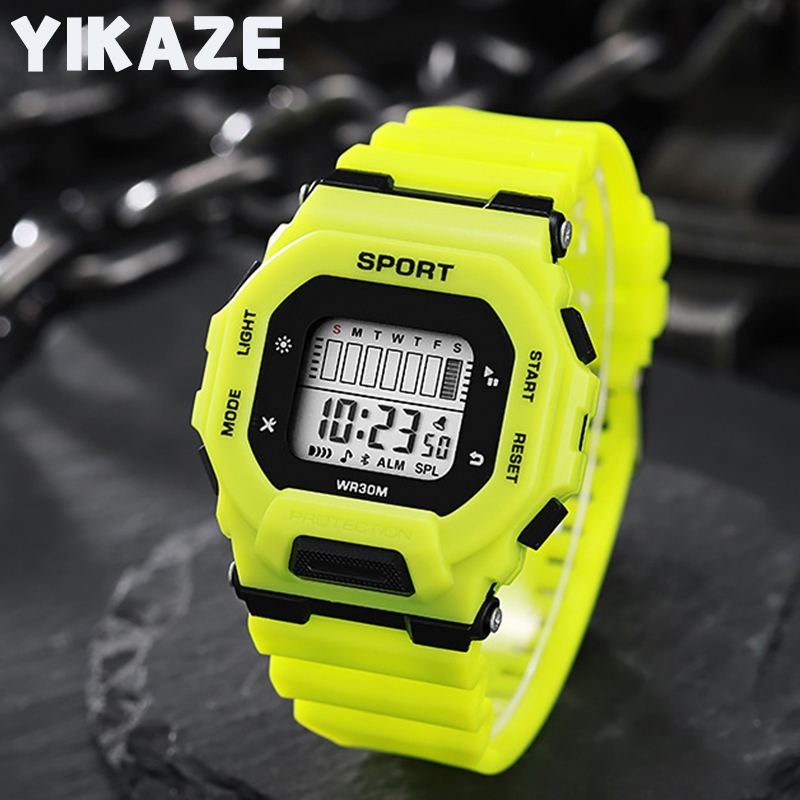 Outdoor Adventure Sports - YIKAZE メンズ スポーツウォッチ 防水 LED デジタル時計
