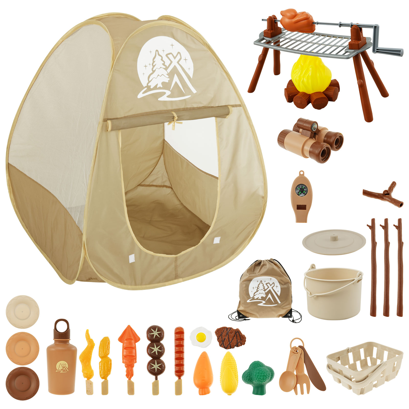 Outdoor Adventure Kit For Kids - キッズキャンプおもちゃセットテントポップアップ子供プレイテントキットポータブル屋内屋外子供キャンプアドベンチャープレイセット子供のための遊び