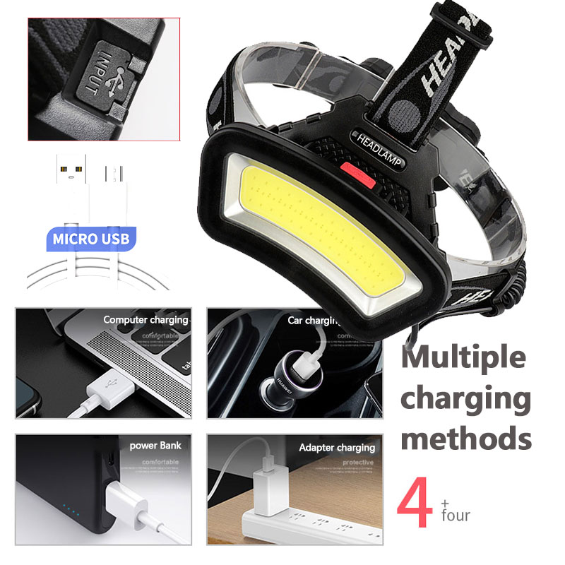 COB LED ヘッドランプ USB 充電式赤白光釣りヘッド - Outdoor Adventure Zone のレビューと価格