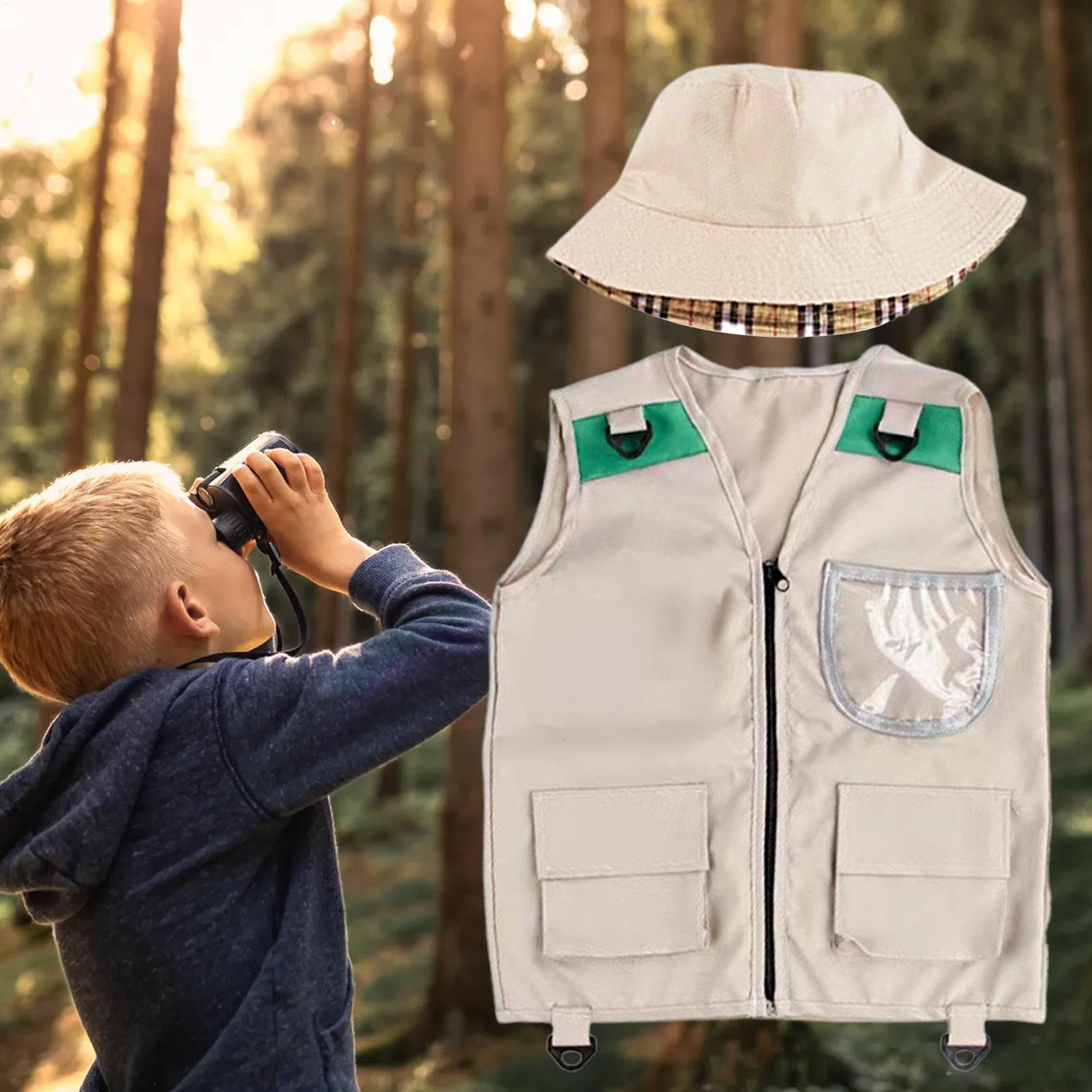 サファリキッズアウトドアエクスプローラーキット、カーゴベスト - Outdoor Adventure Kit For Kids のレビューと価格