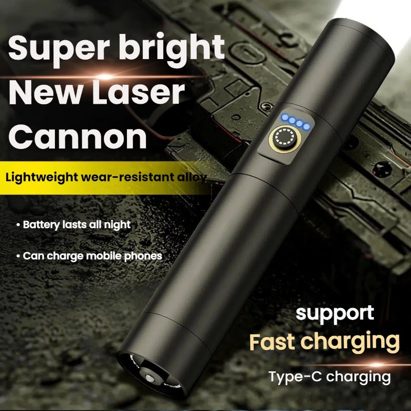 強力な光 LED 懐中電灯 Type-C 充電伸縮ズーム防水 - Outdoor Adventure Trips のレビューと価格