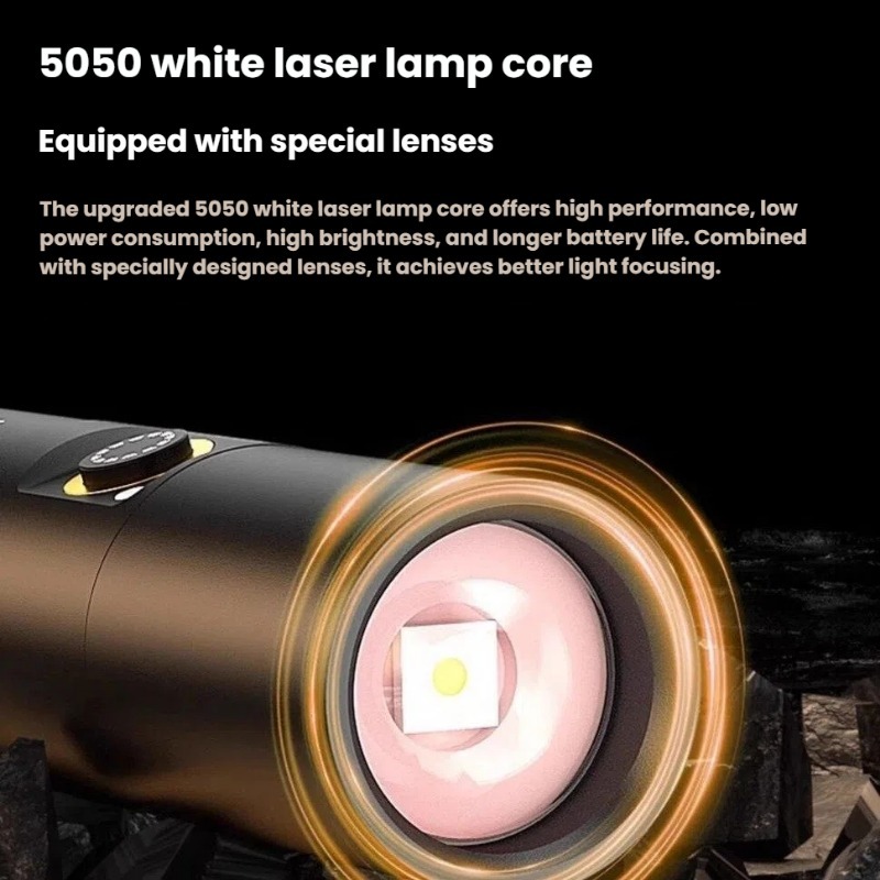 強力な光 LED 懐中電灯 Type-C 充電伸縮ズーム防水 - Outdoor Adventure Trips のレビューと価格