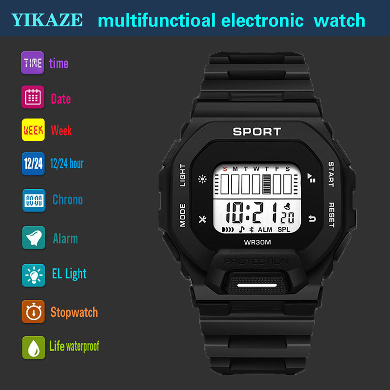YIKAZE メンズ スポーツウォッチ 防水 LED デジタ - Outdoor Adventure Sports のレビューと価格