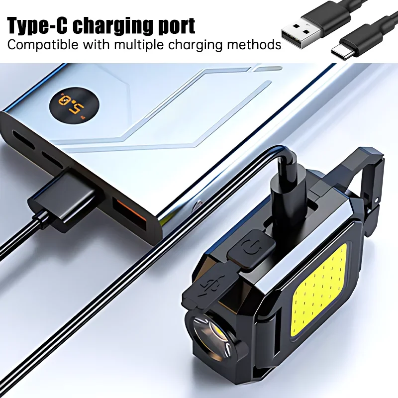 ミニ懐中電灯キーホルダーライト COB ワークライト USB - Outdoor Adventure Trips のレビューと価格