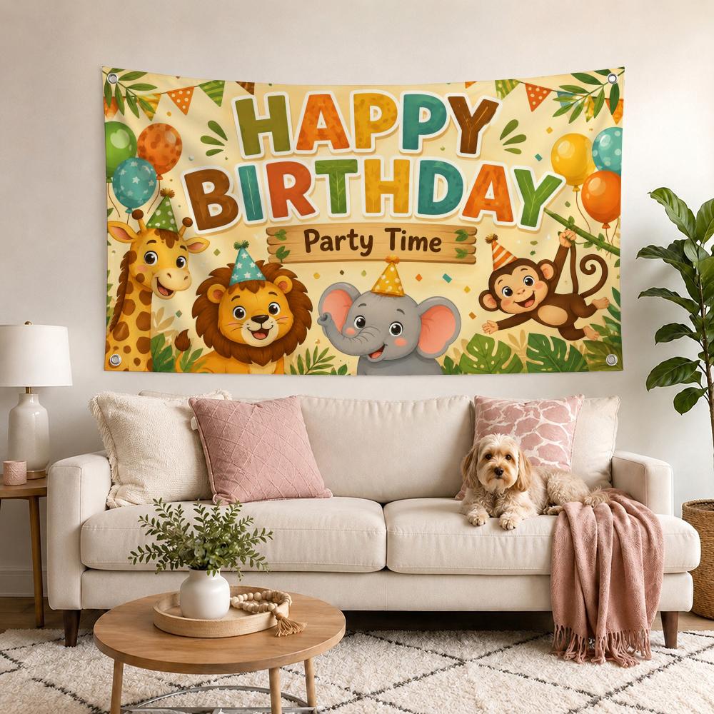 冒険テーマの誕生日パーティー用フラッグ、寝室用フラッグ、家の - Outdoor Adventure Birthday Party のレビューと価格