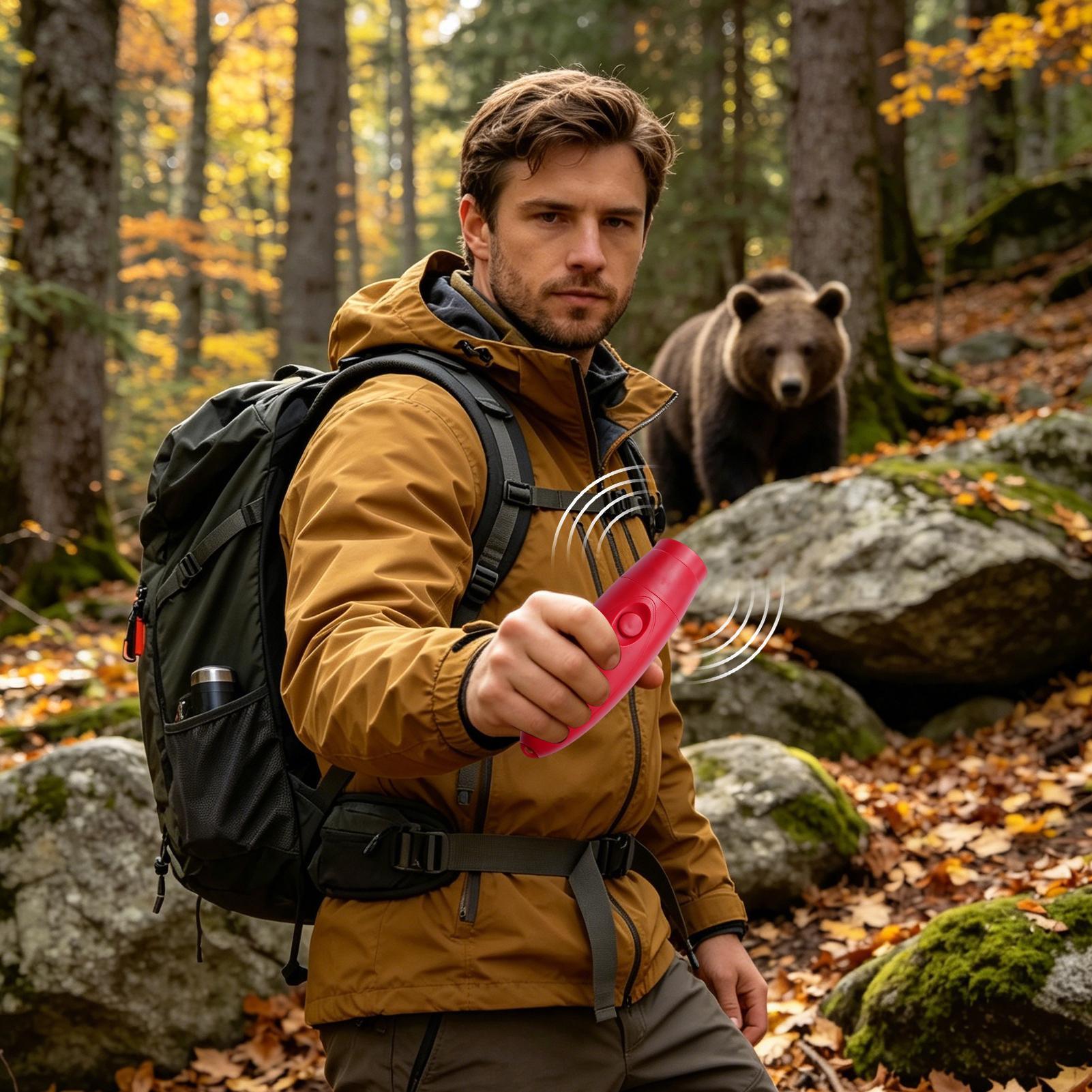ギアベア脅威警報ベアホーン130dB屋外動物防護ホーンキャン - Outdoor Adventure Backpack のレビューと価格