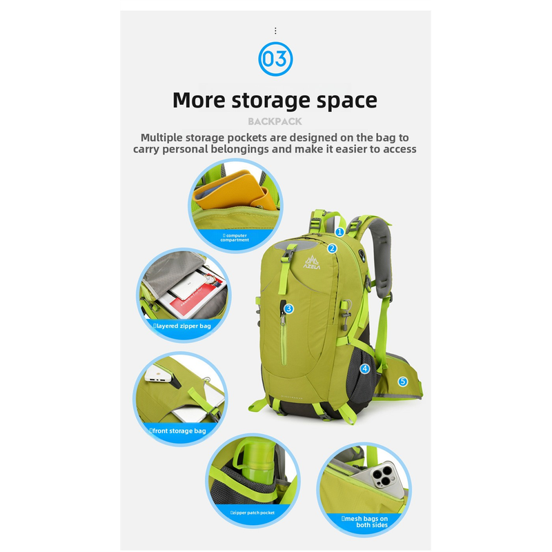 AZELA 36-55L ハイキングバックパック 大容量 軽 - Outdoor Adventure Backpack のレビューと価格